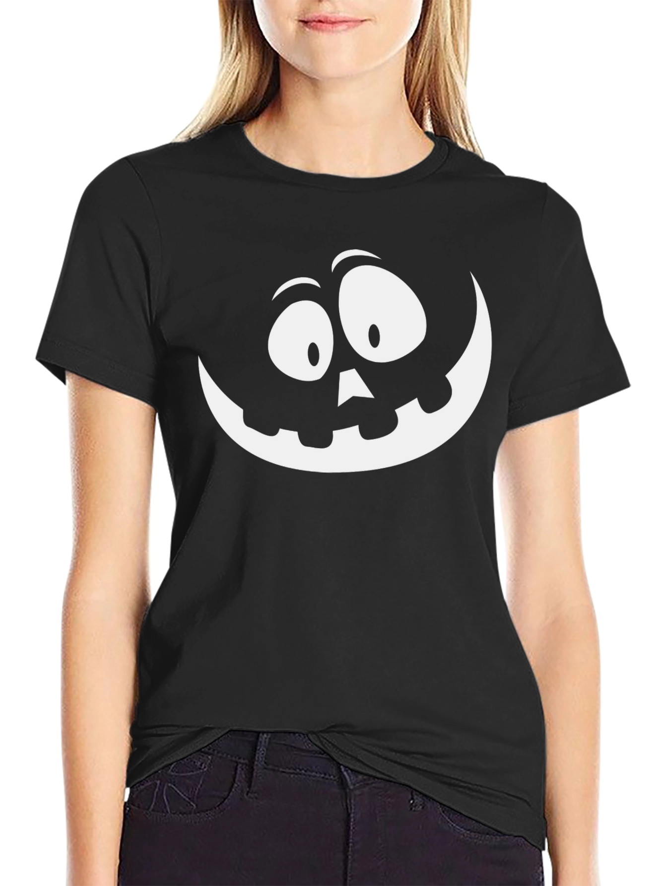 Spooky Jack-o-Lantern Graphic Tee - Halloween Shirt