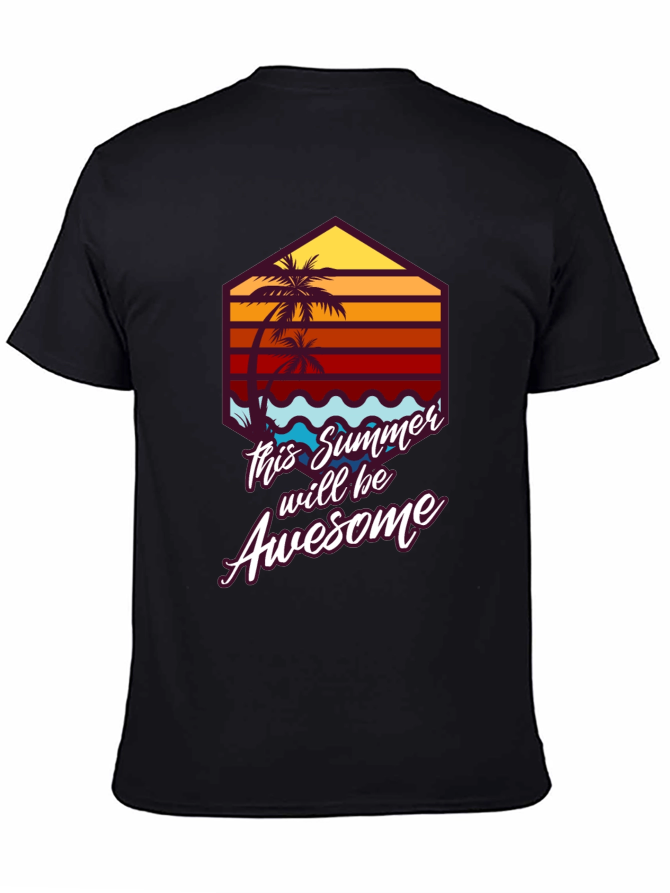 Awesome Summer Tee - Palm Tree Graphic T-Shirt