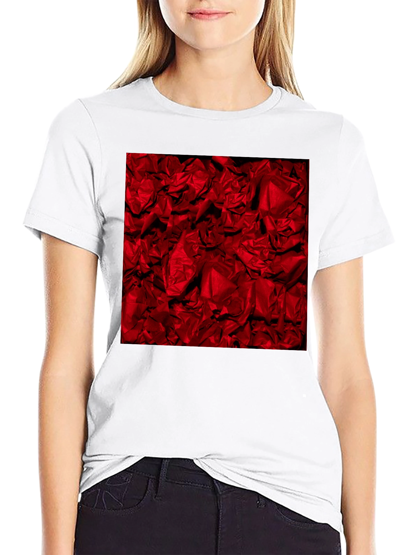 Abstract Red Texture T-Shirt