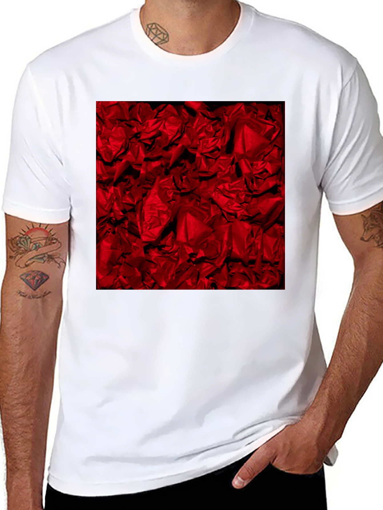Abstract Red Texture T-Shirt
