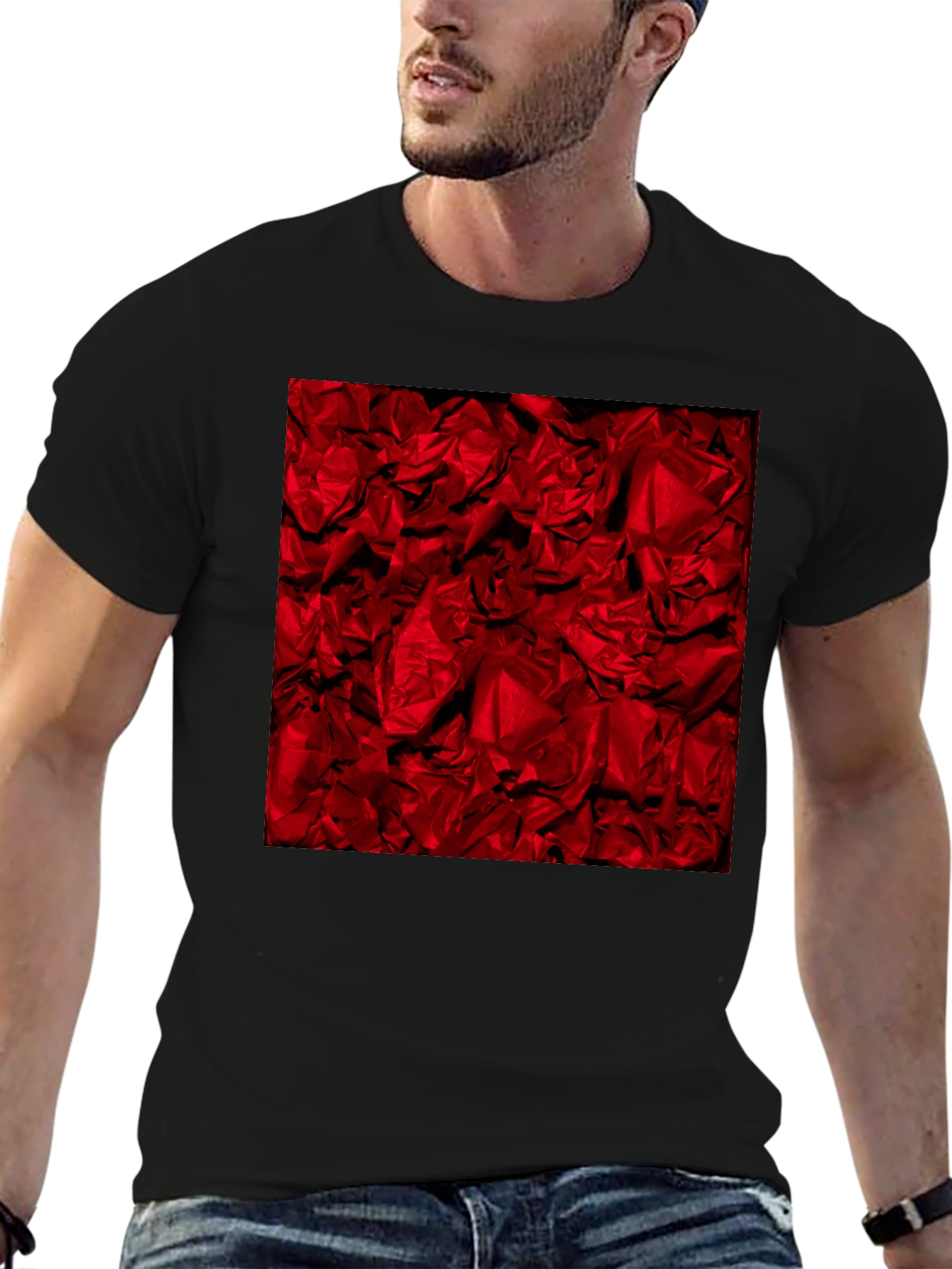 Abstract Red Texture T-Shirt