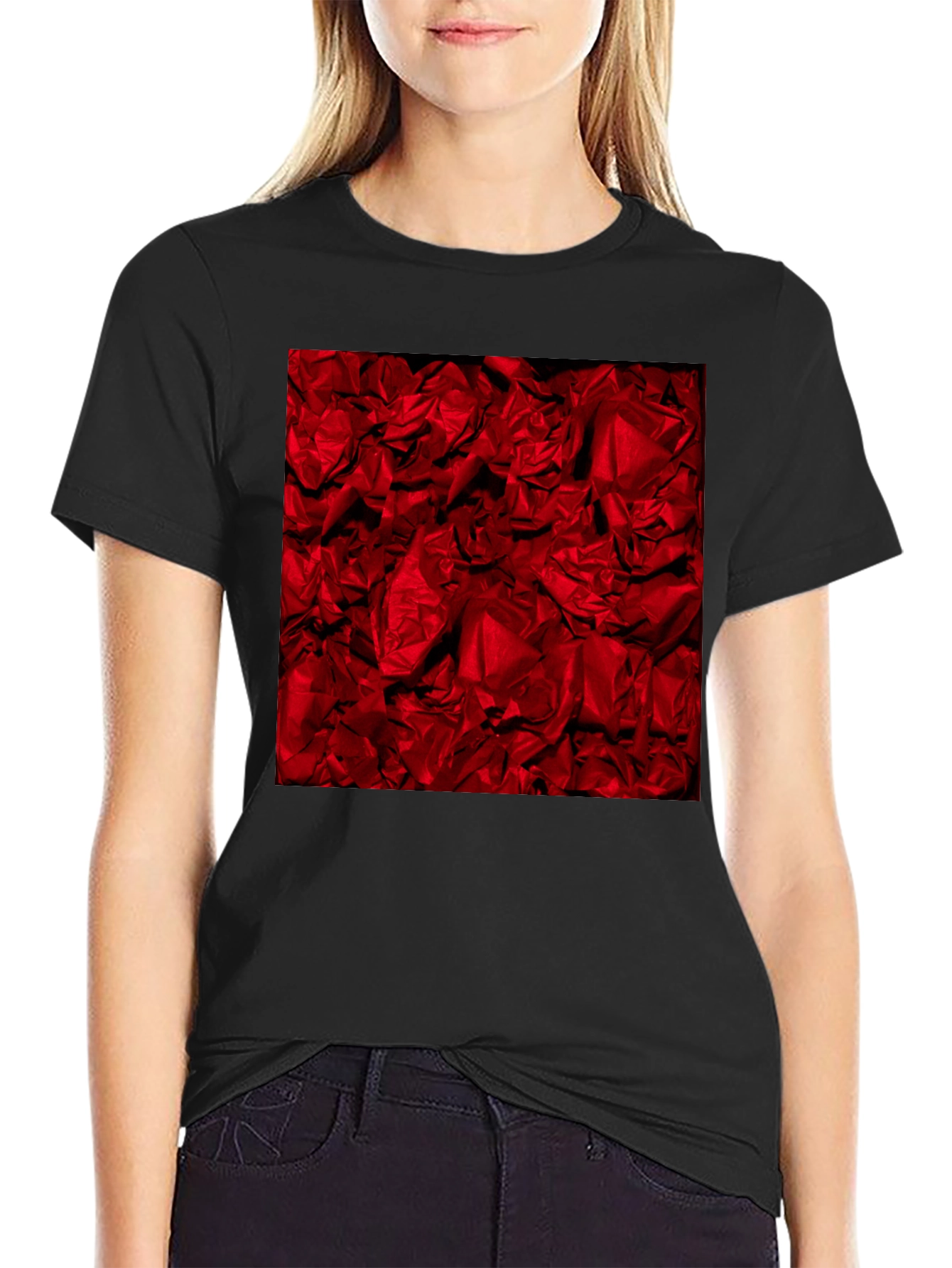 Abstract Red Texture T-Shirt