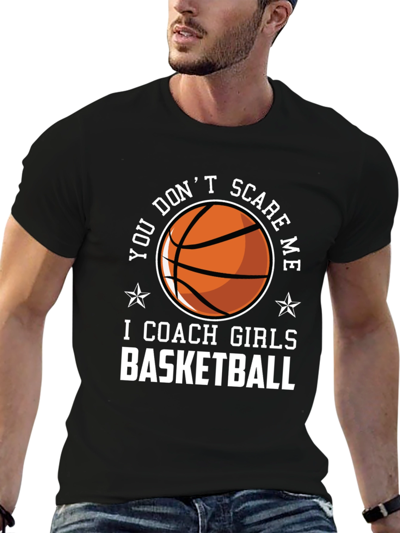 Funny Girls Basketball Coach T-Shirt - Dont Scare Me