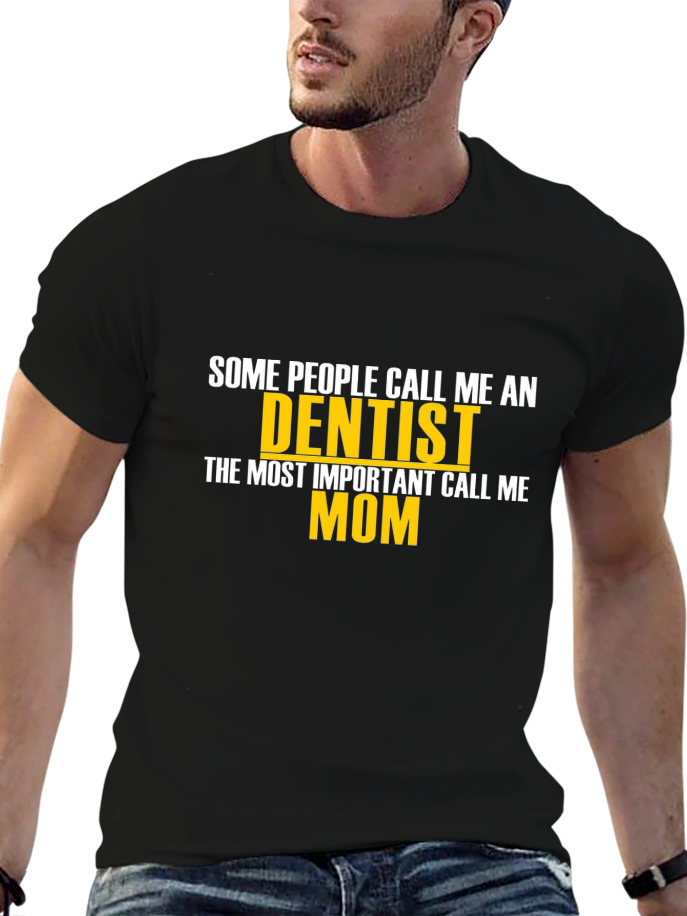 Dentist Mom Graphic Tee - Black