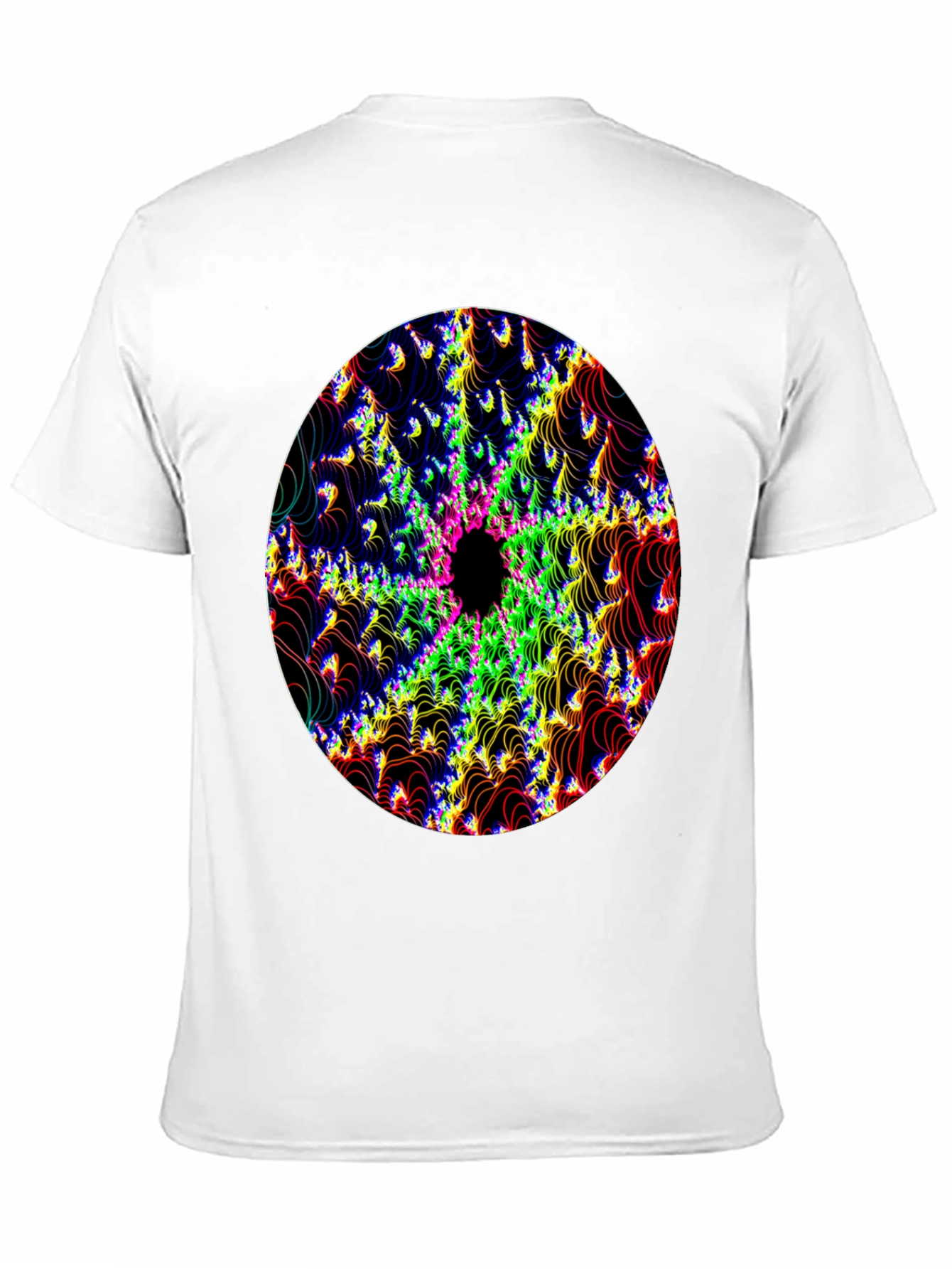 Psychedelic Fractal Graphic Black T-Shirt