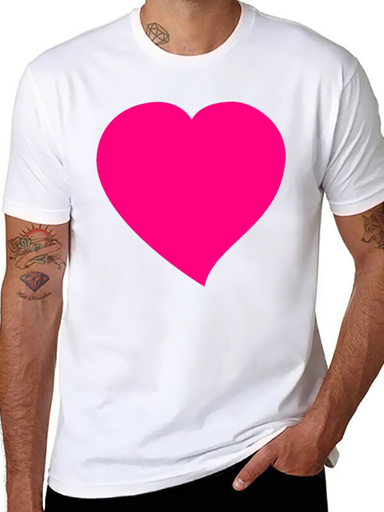 Heart Graphic Black T-Shirt