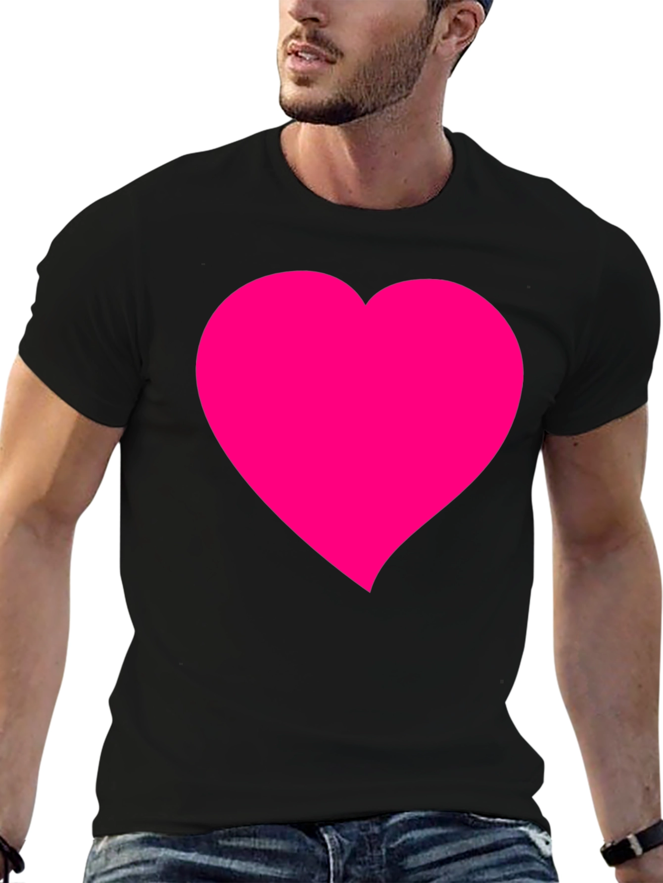 Heart Graphic Black T-Shirt