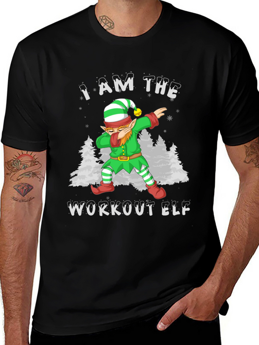 Workout Elf T-Shirt - Festive Fitness Apparel