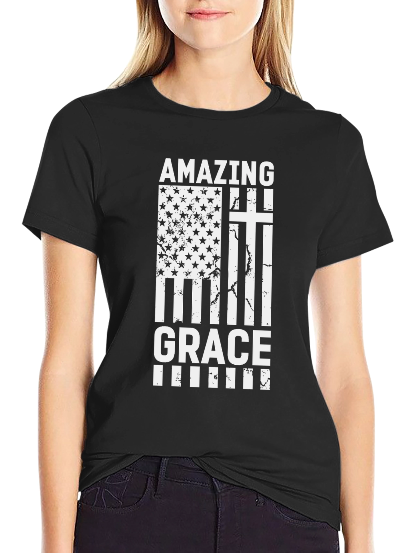 Amazing Grace Patriotic Christian T-Shirt