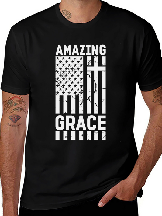 Amazing Grace Patriotic Christian T-Shirt