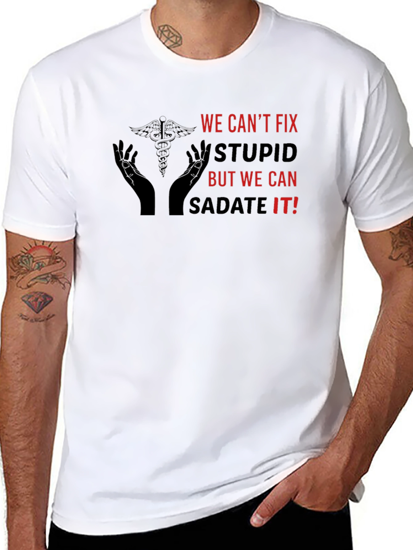 Funny We Cant Fix Stupid Graphic Tee