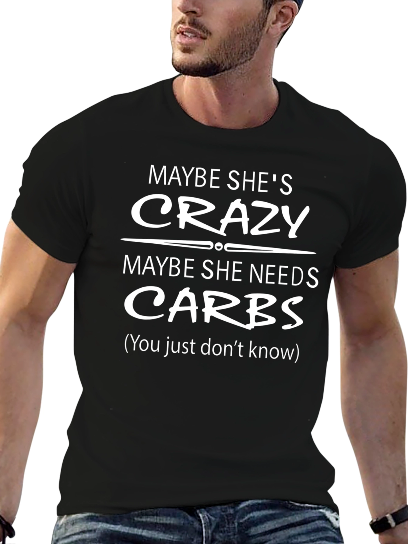 Crazy Carbs Graphic T-Shirt: Funny Novelty Tee