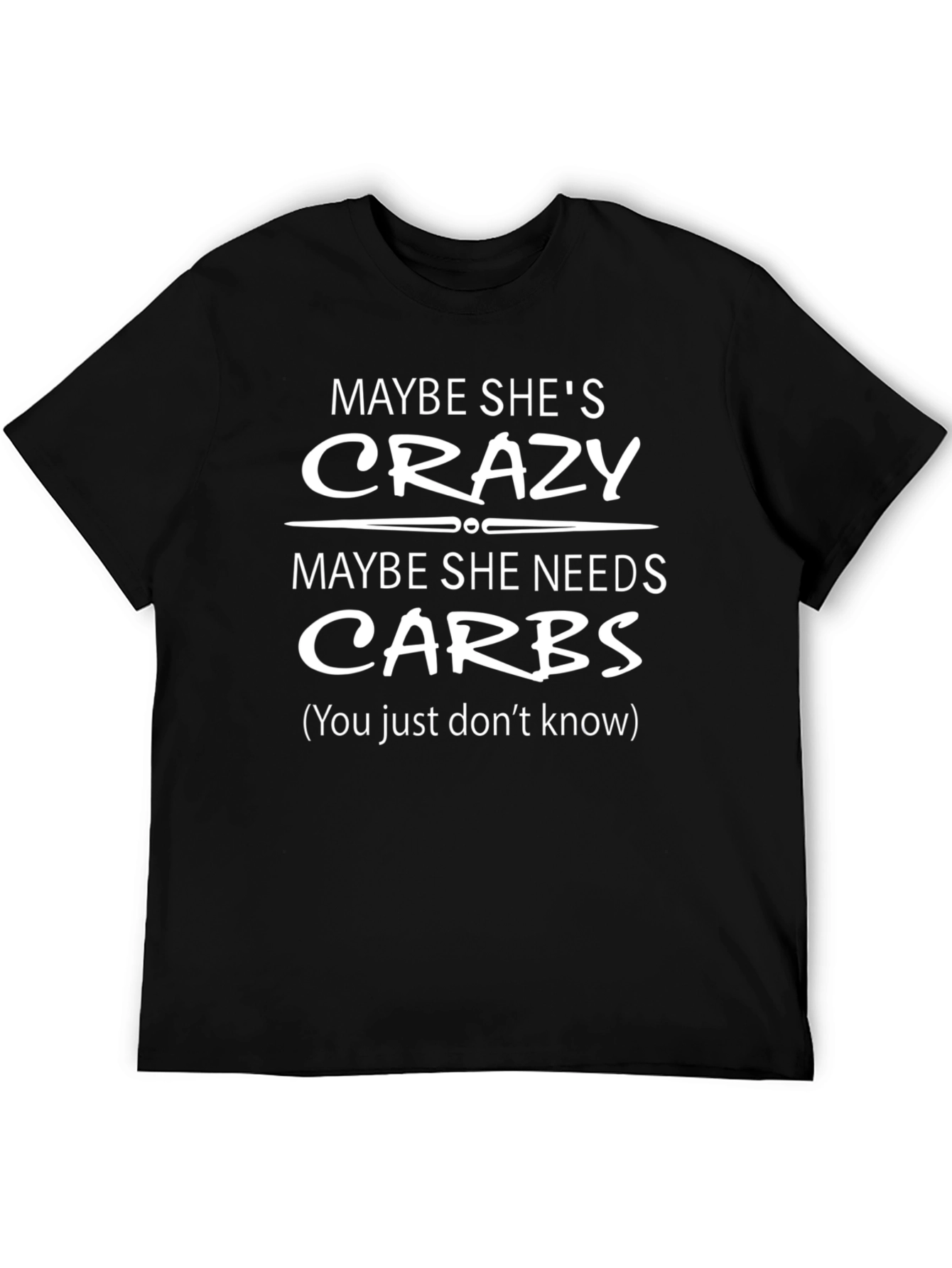 Crazy Carbs Graphic T-Shirt: Funny Novelty Tee