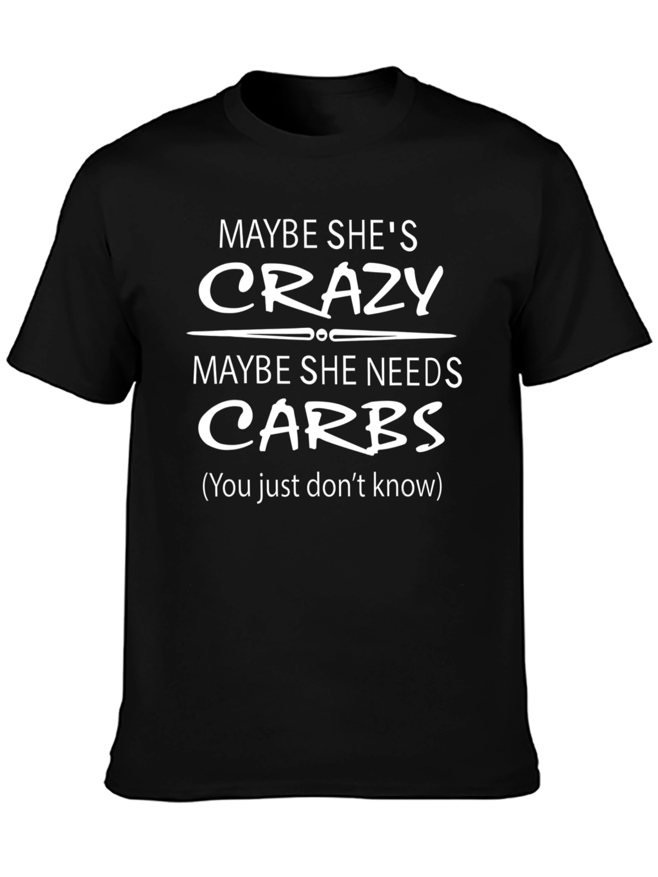Crazy Carbs Graphic T-Shirt: Funny Novelty Tee