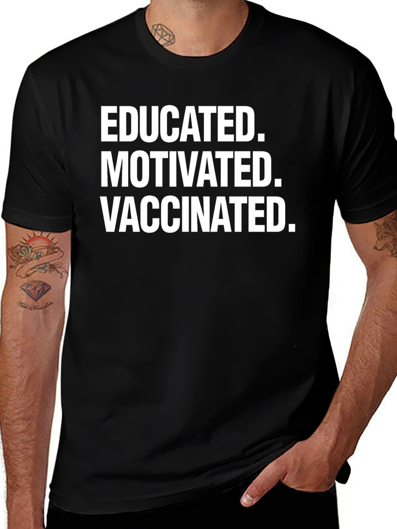 Educated Motivated Vaccinated T-Shirt