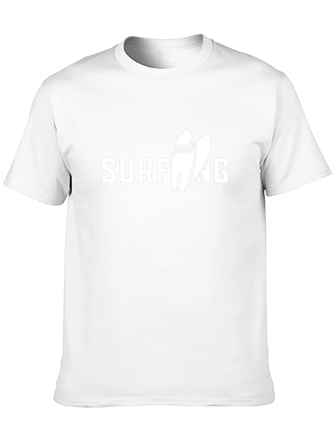 Surfing Graphic Tee - Black Cotton T-Shirt