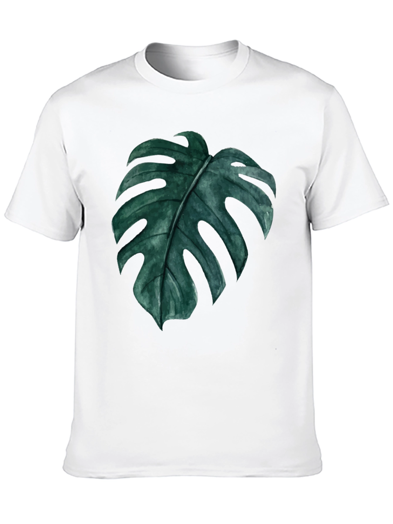 Monstera Leaf Graphic Black T-Shirt