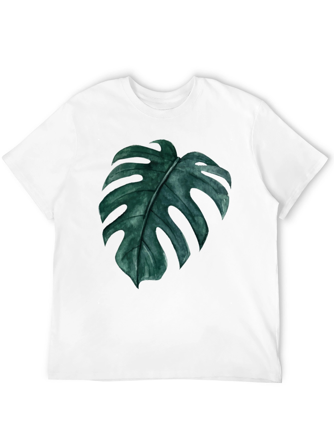 Monstera Leaf Graphic Black T-Shirt