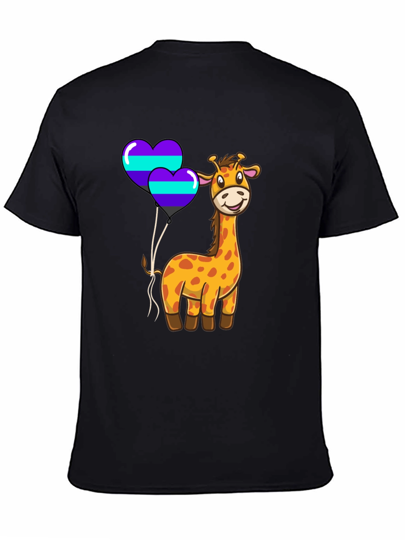 Giraffe & Heart Balloons Graphic Tee