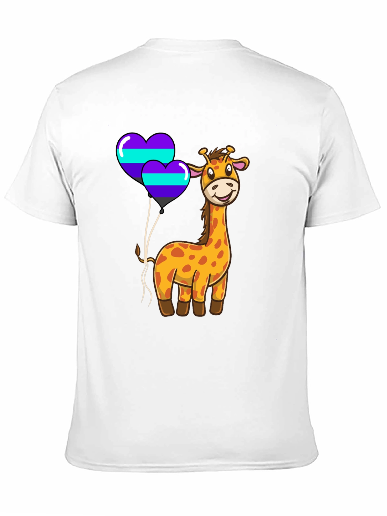 Giraffe & Heart Balloons Graphic Tee
