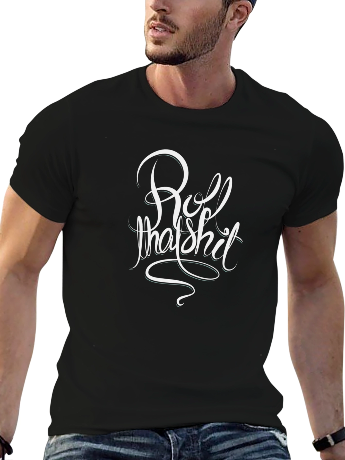 Roll That Shit Graphic Tee - Classic Black