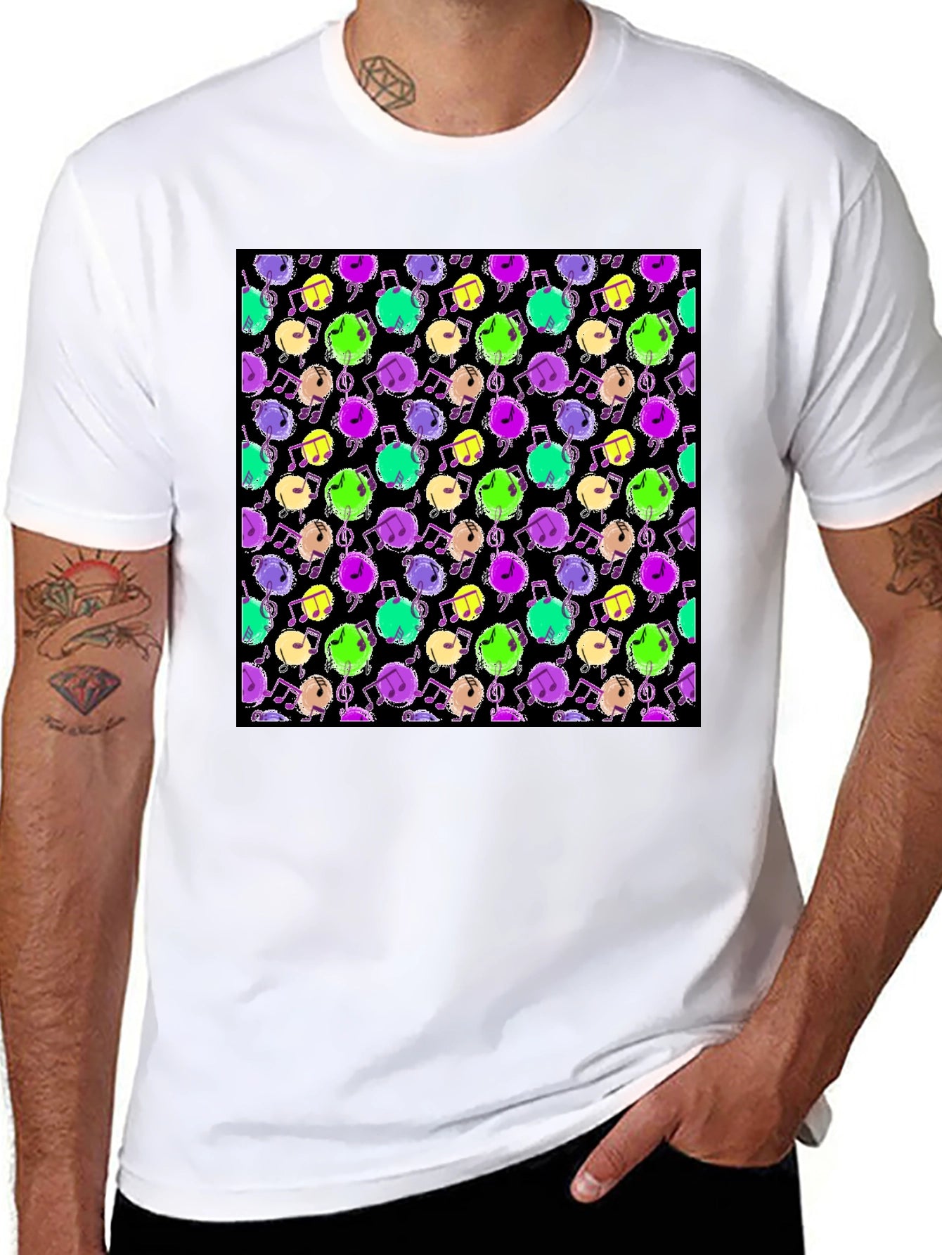 Music Notes Pattern Tee
