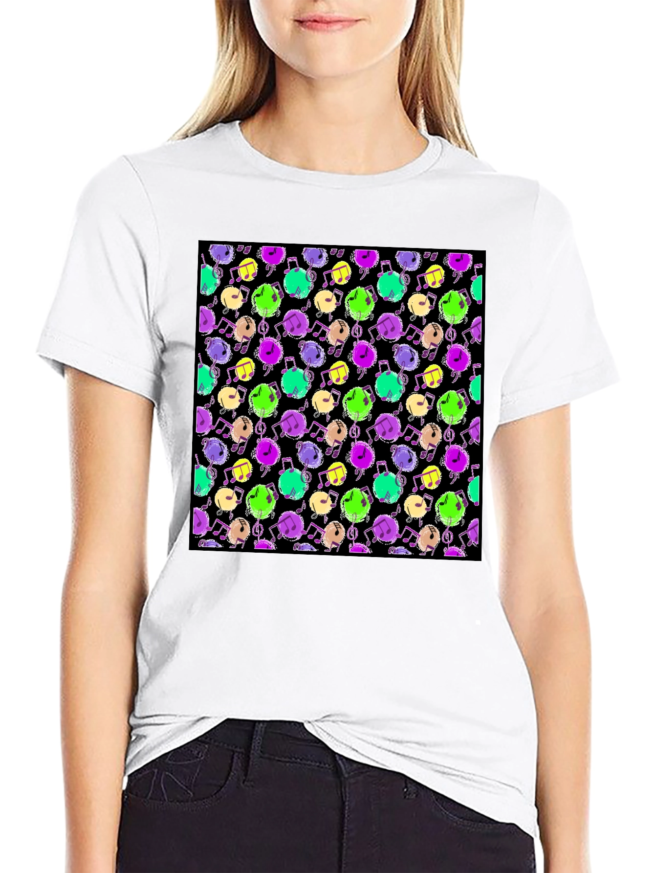 Music Notes Pattern Tee