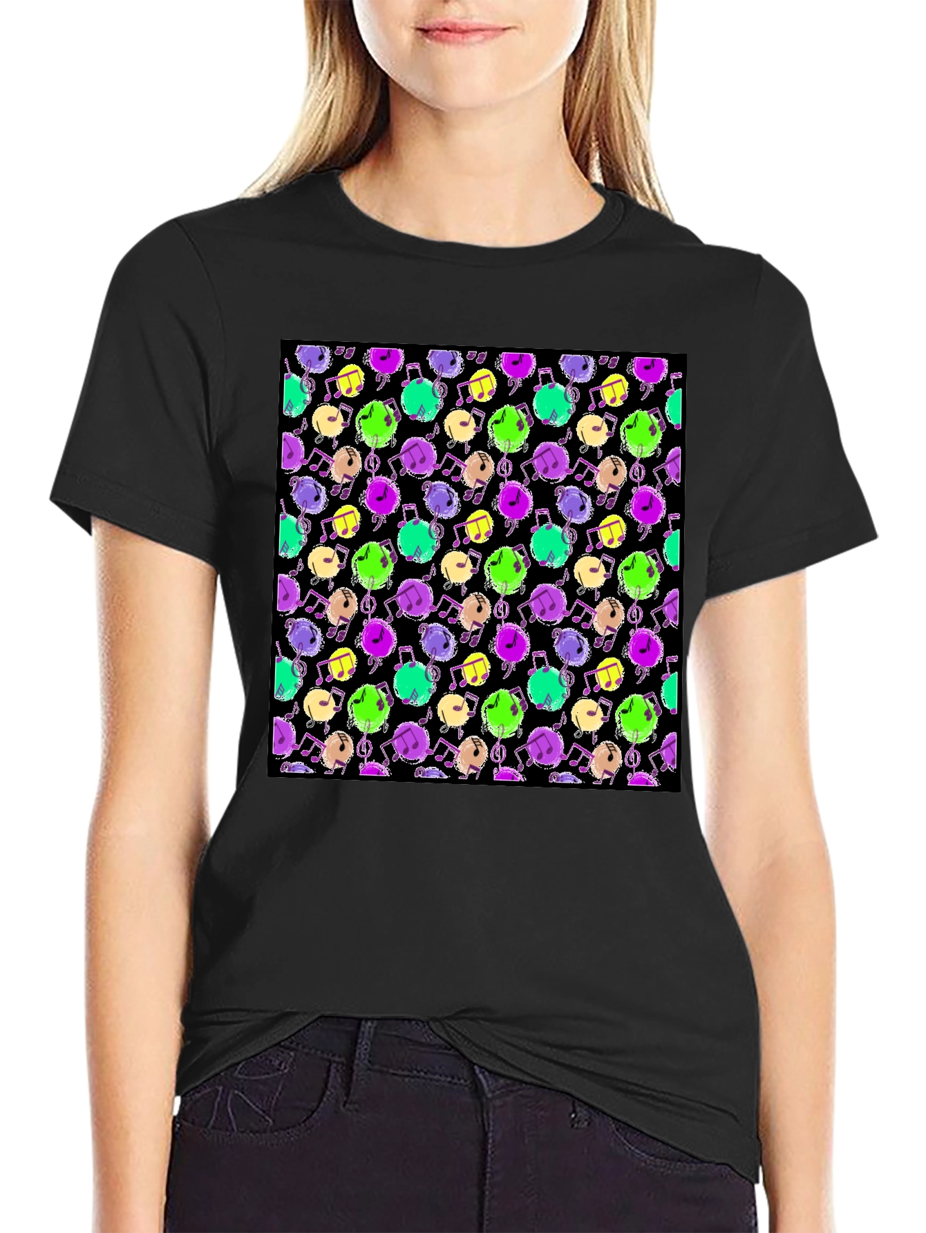 Music Notes Pattern Tee
