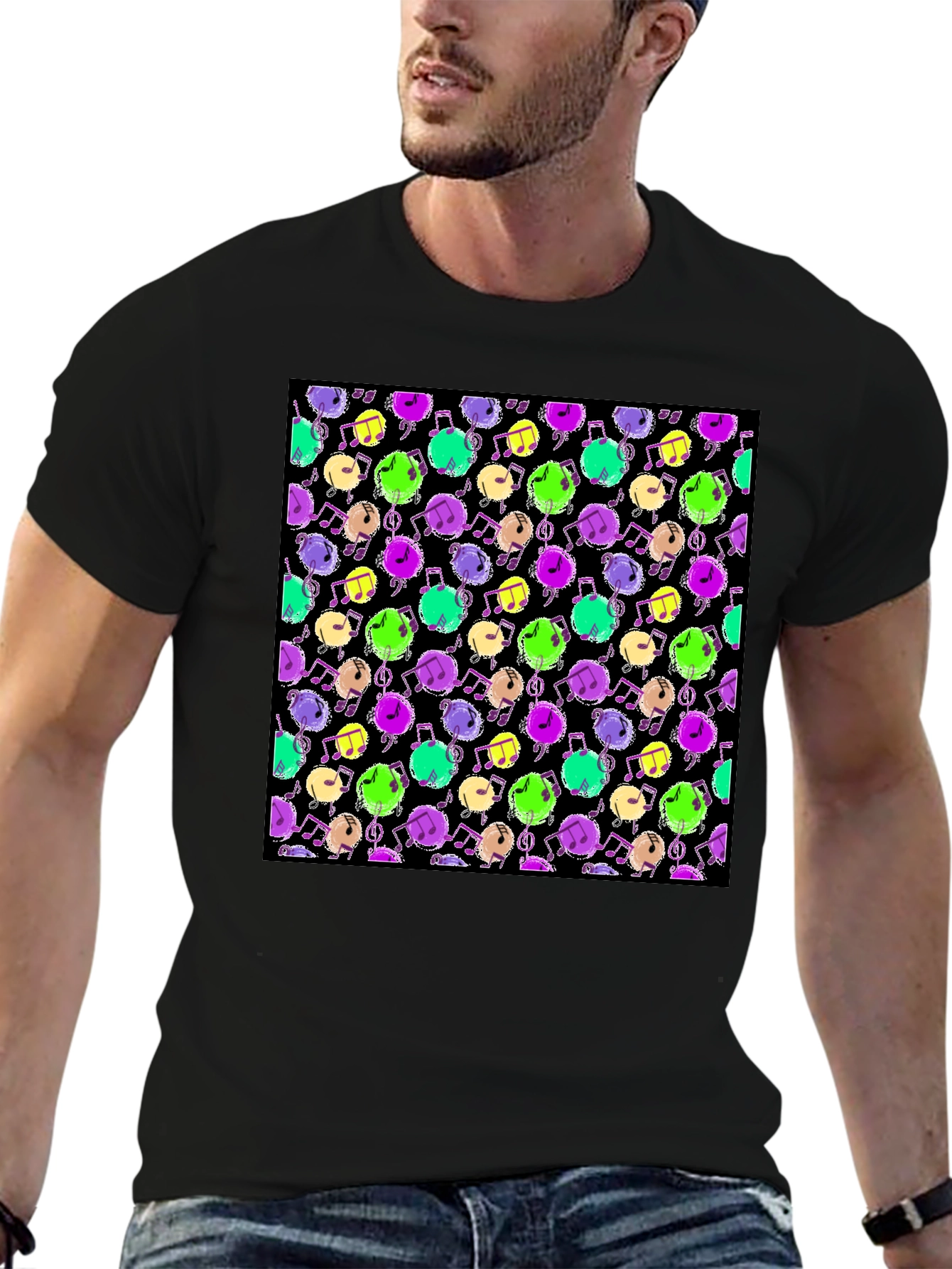Music Notes Pattern Tee