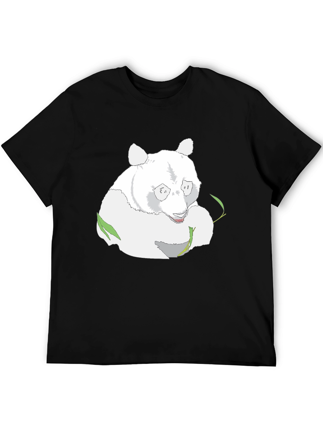 Panda Graphic Tee - Black Cotton Blend
