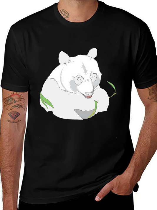Panda Graphic Tee - Black Cotton Blend