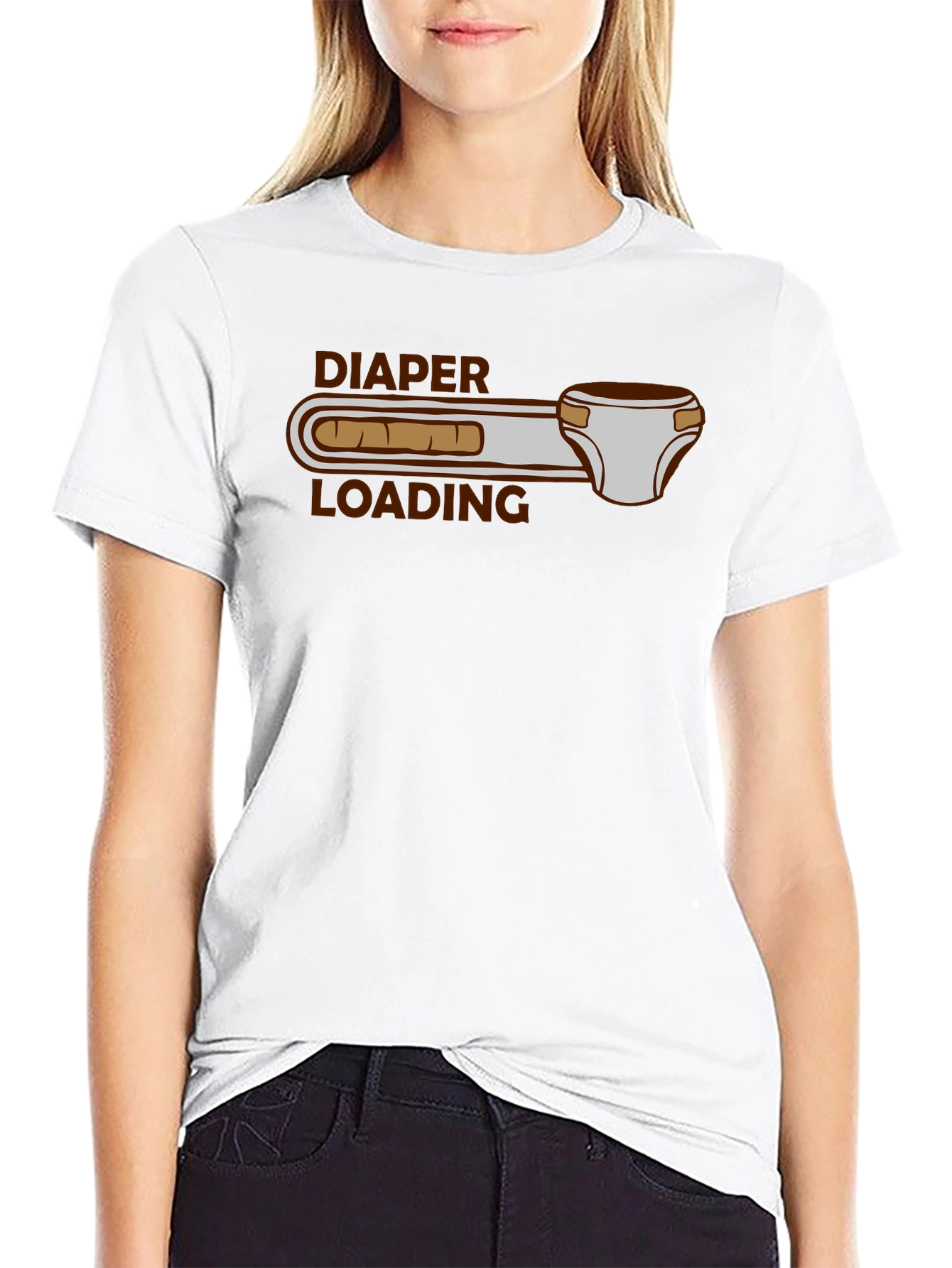Diaper Loading Funny Graphic Tee Shirt