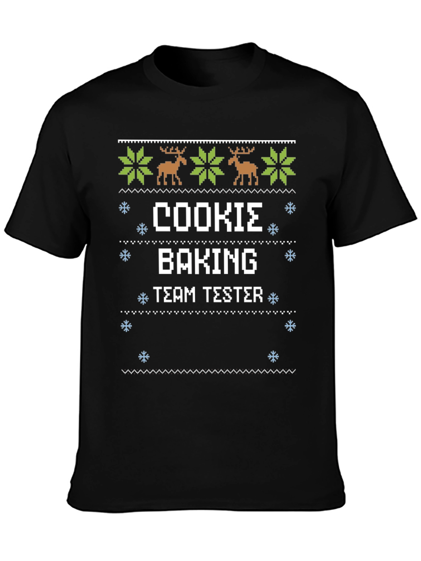 Cookie Baking Team Tester Ugly Christmas Sweater Style T-Shirt