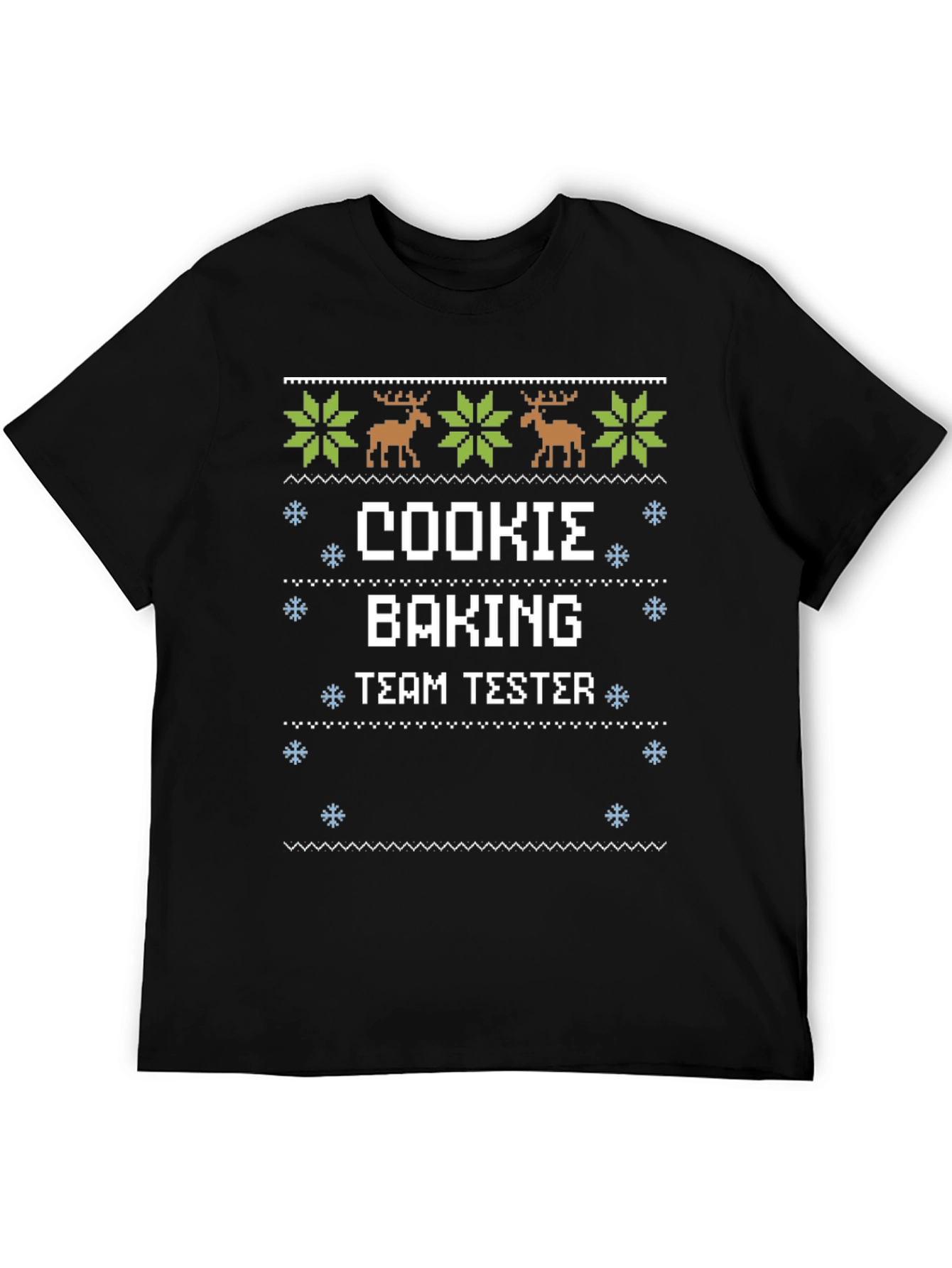 Cookie Baking Team Tester Ugly Christmas Sweater Style T-Shirt