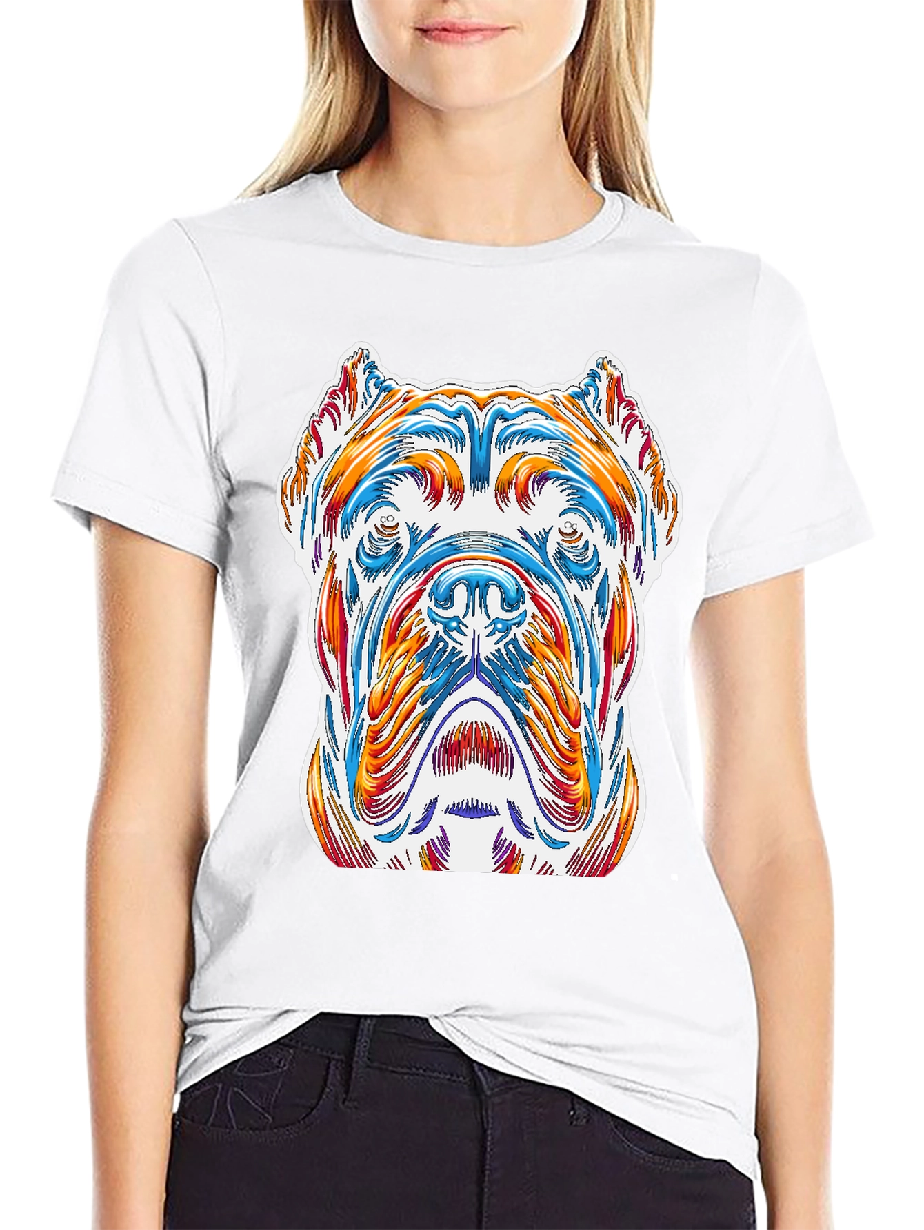 Dog Art Graphic Tee - Stylish Canine Design