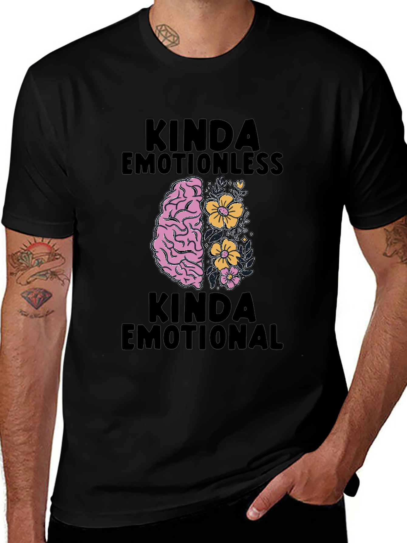 Kinda Emotional Graphic Tee - Black