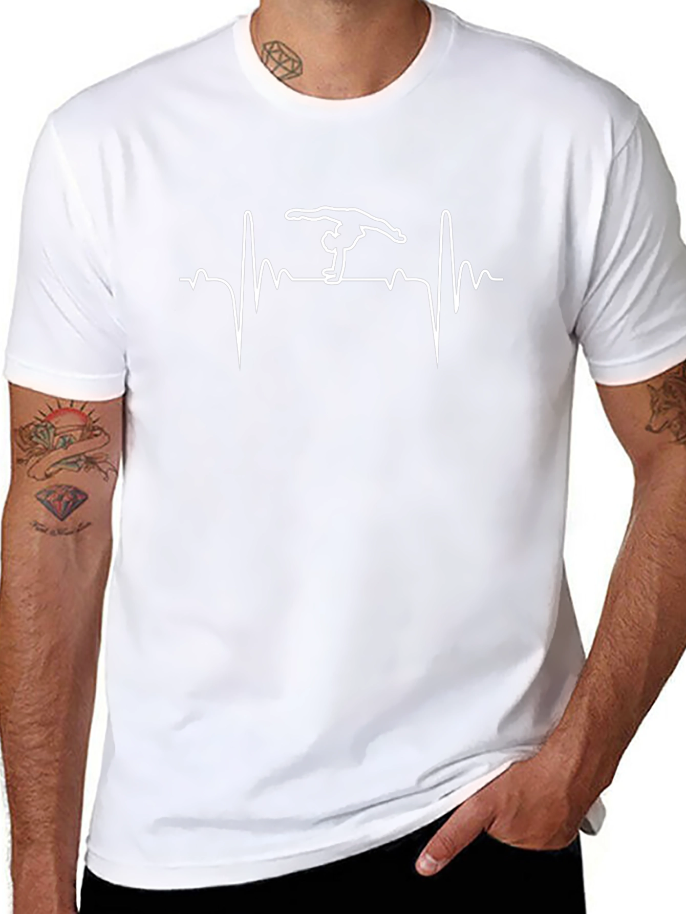 Gymnast Heartbeat Black T-Shirt
