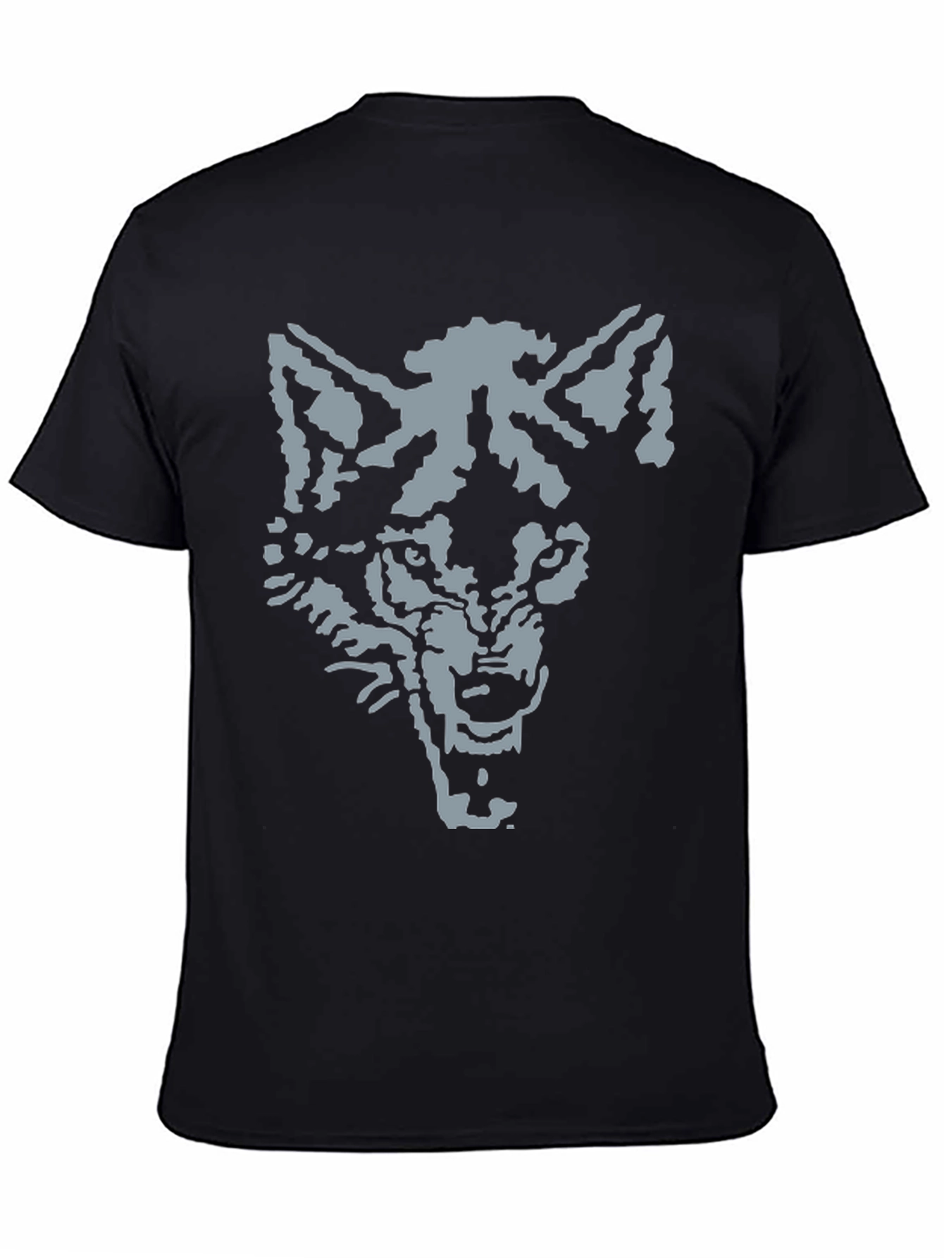 Wolf Graphic Tee - Mens Black Cotton T-Shirt