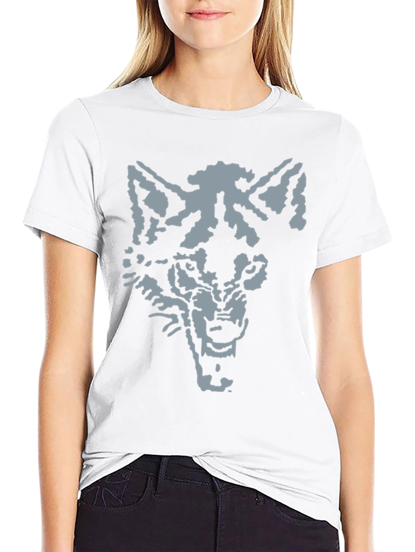 Wolf Graphic Tee - Mens Black Cotton T-Shirt