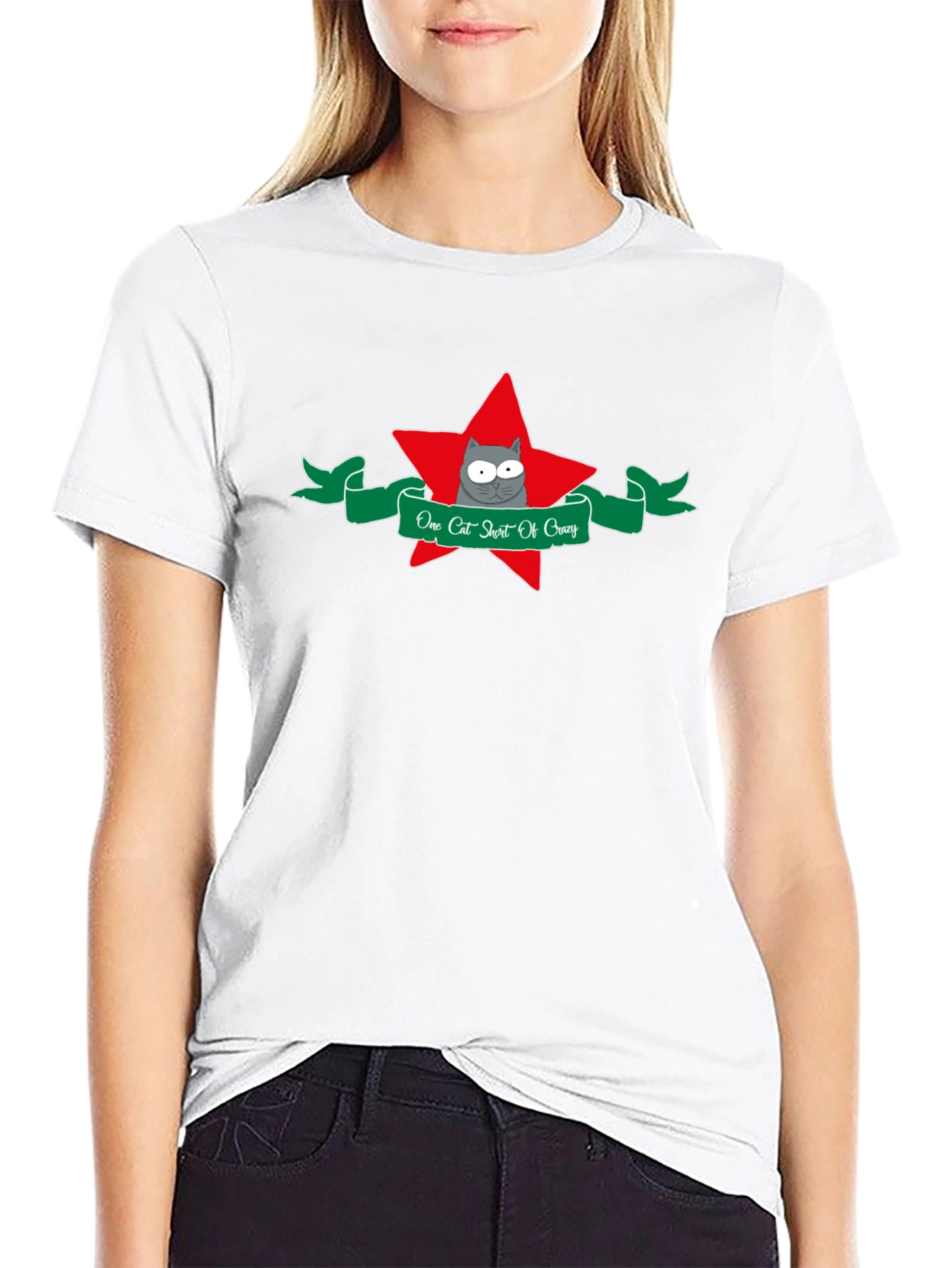 One Cat Short Of Crazy Graphic T-Shirt
