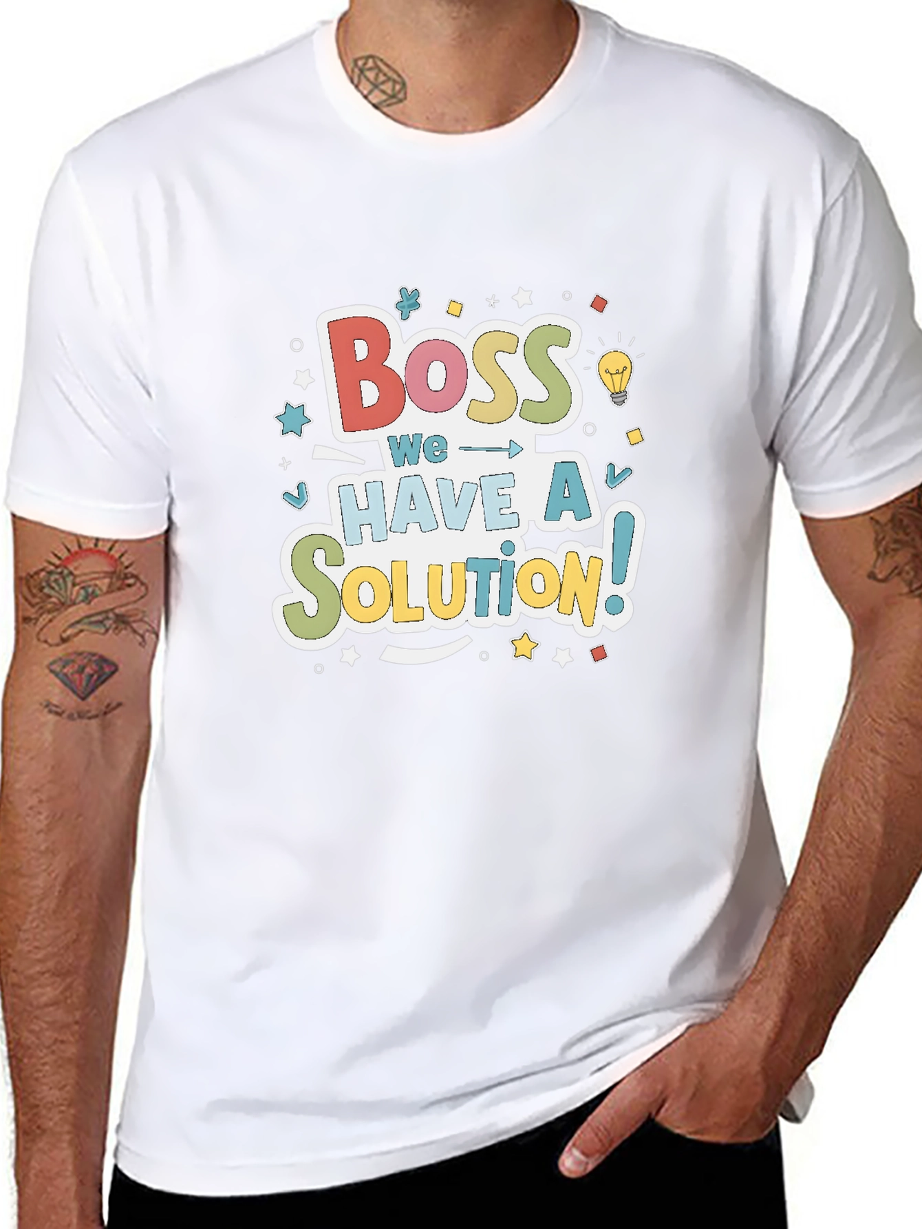 Boss We Have a Solution! Crewneck T-Shirt