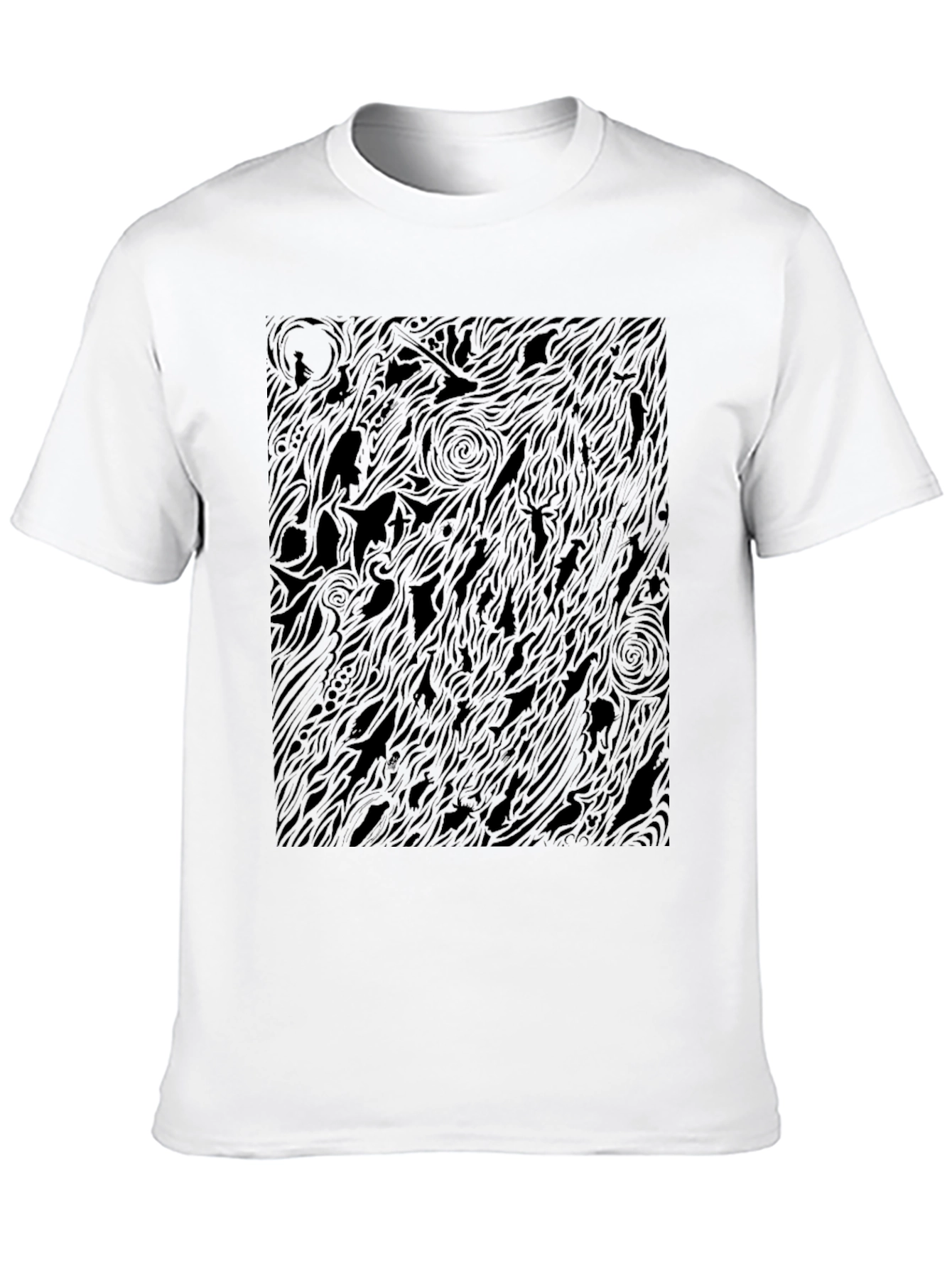 Abstract Black Pattern T-Shirt