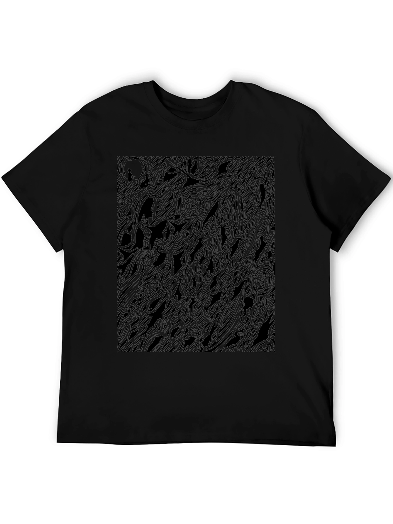 Abstract Black Pattern T-Shirt