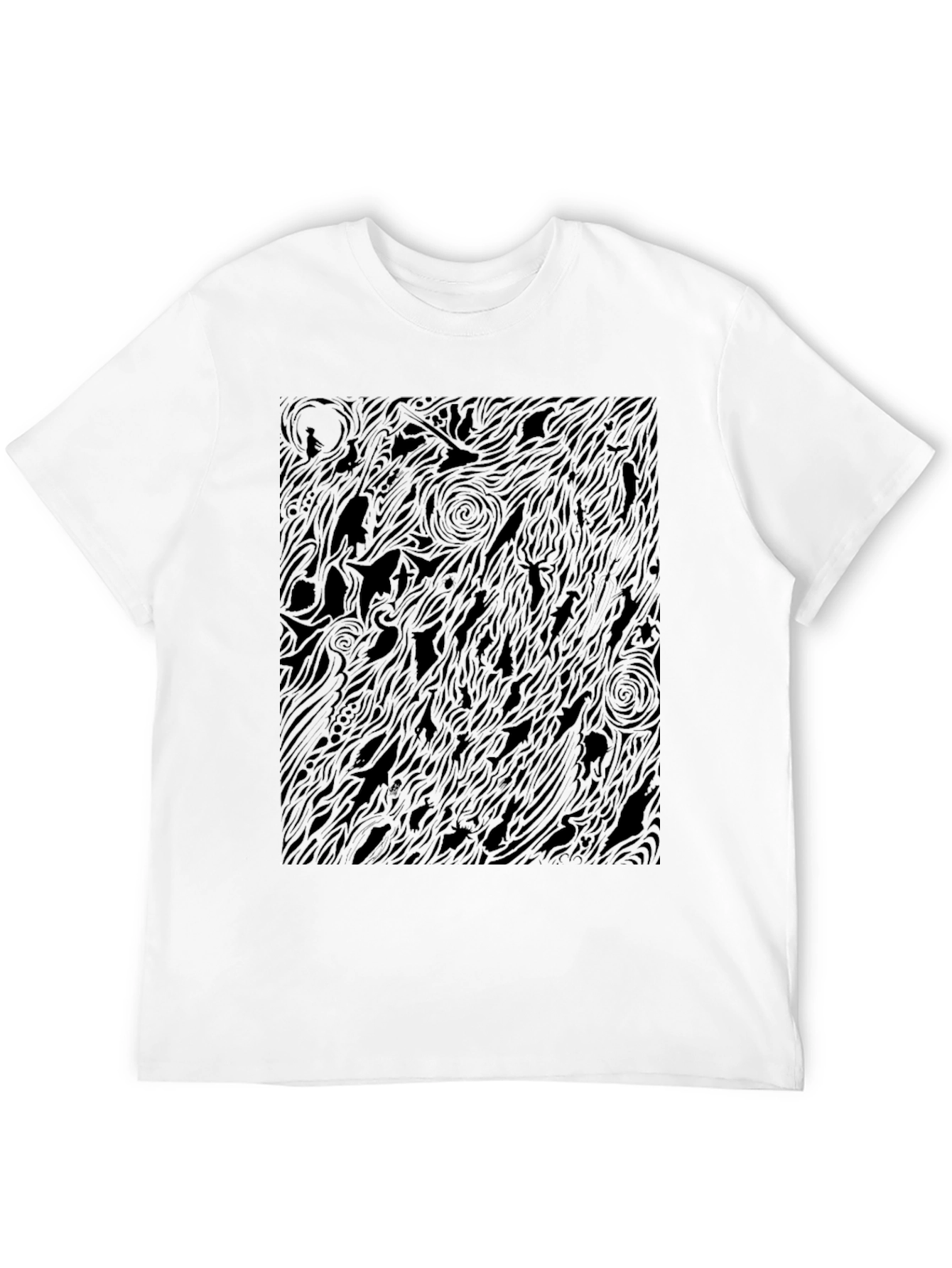Abstract Black Pattern T-Shirt
