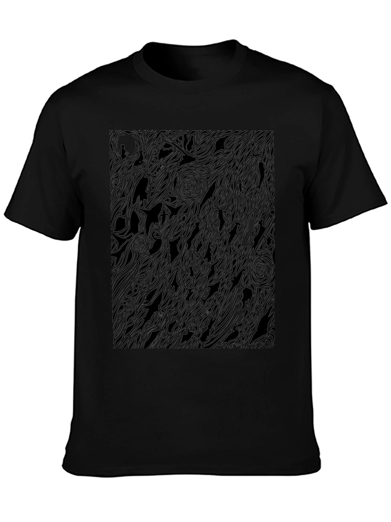 Abstract Black Pattern T-Shirt