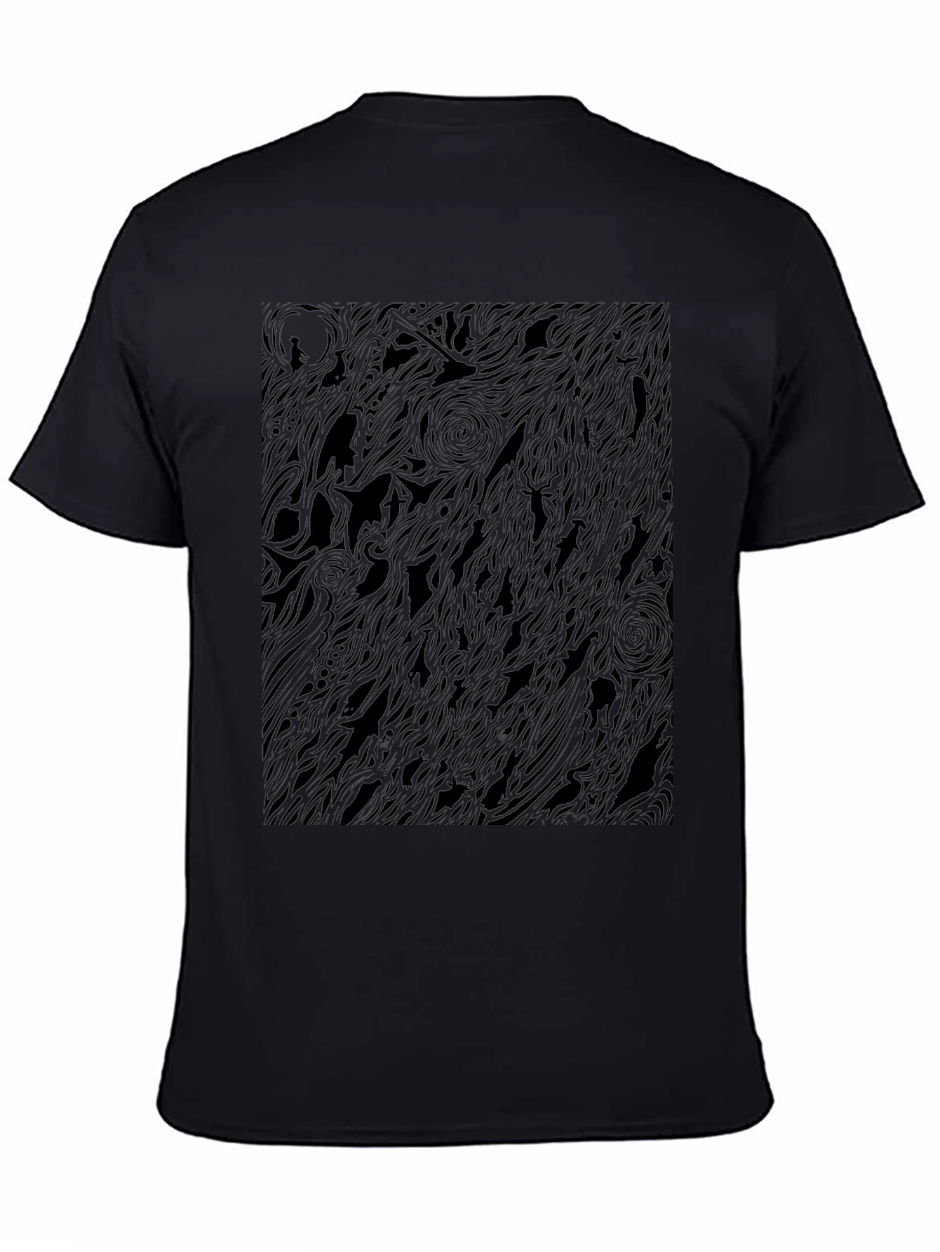 Abstract Black Pattern T-Shirt
