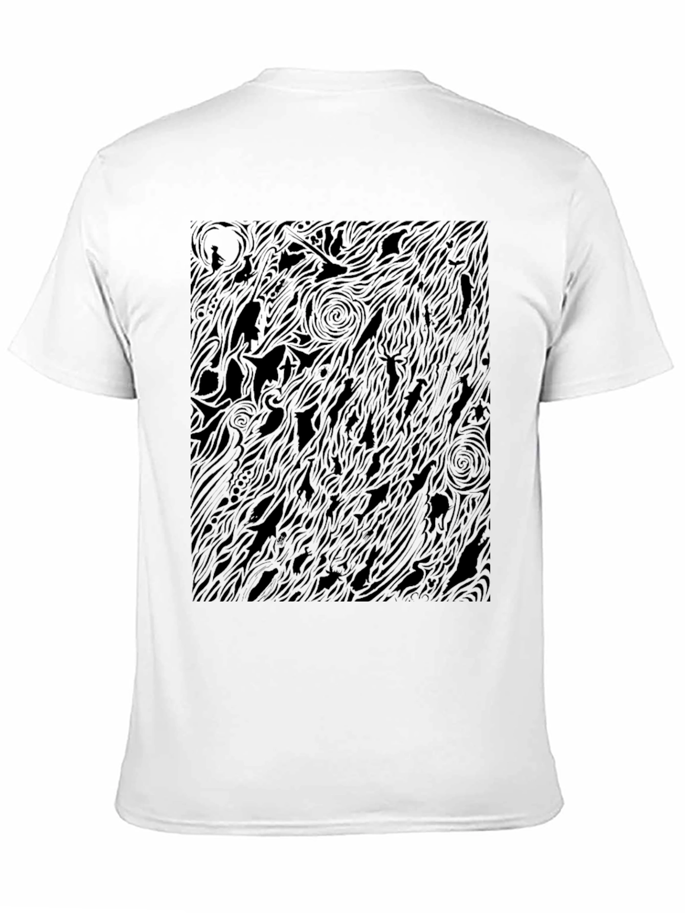 Abstract Black Pattern T-Shirt
