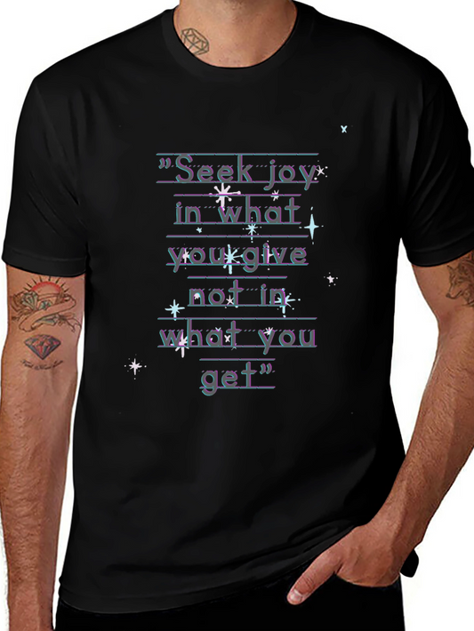 Seek Joy Graphic Tee - Inspirational Quote Shirt