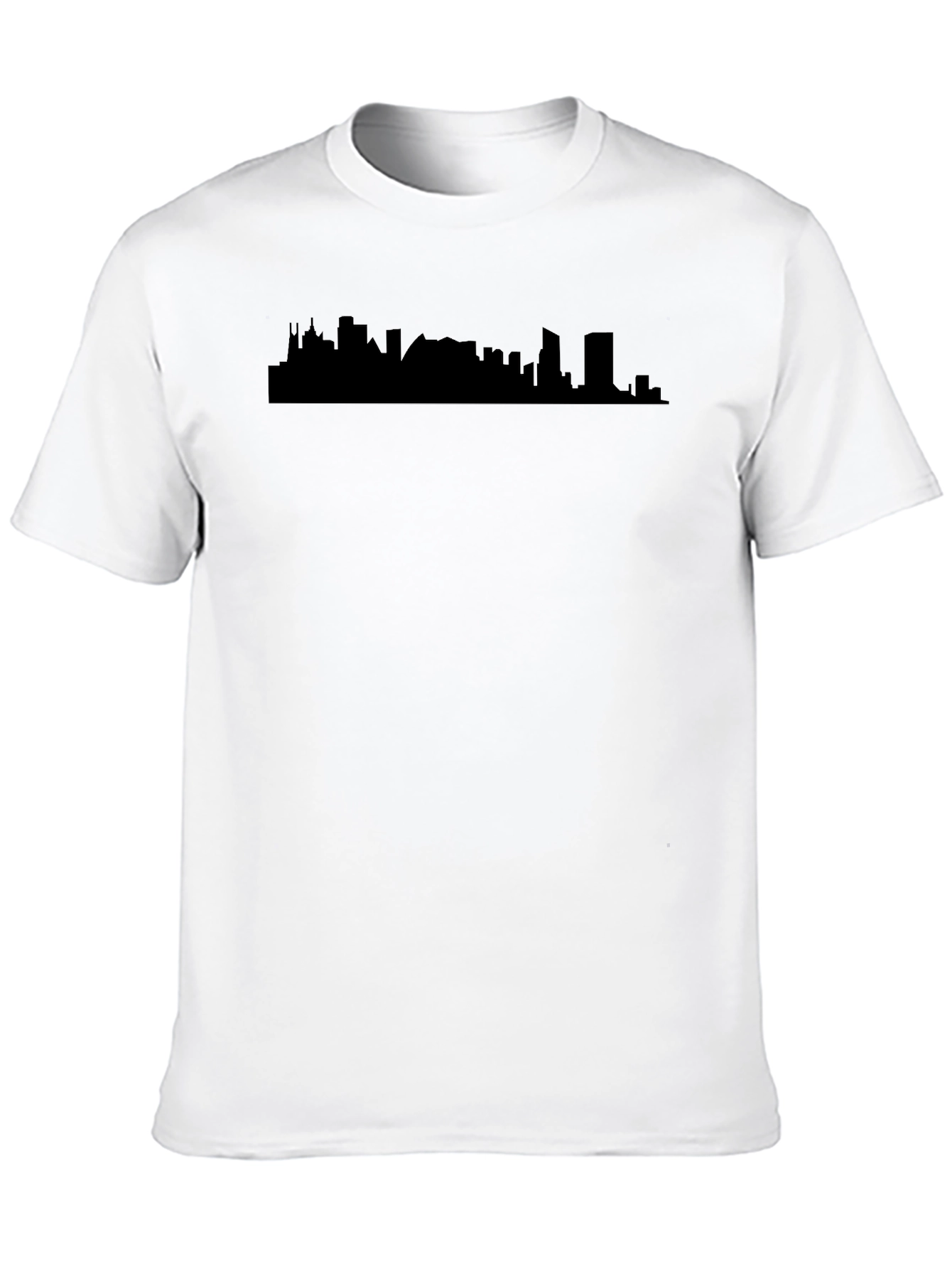Modern Skyline Graphic Tee - Black