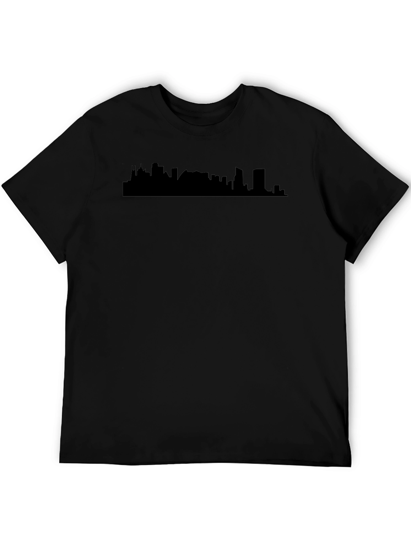 Modern Skyline Graphic Tee - Black